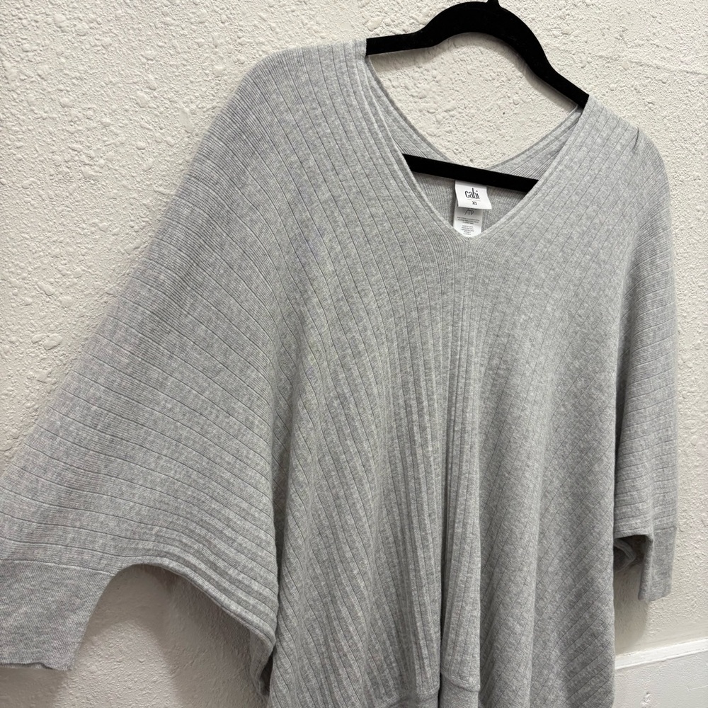 Cabi #5451 Watson Pullover Sweater Top Gray Ribbed Size XS - Picture 3 of 6